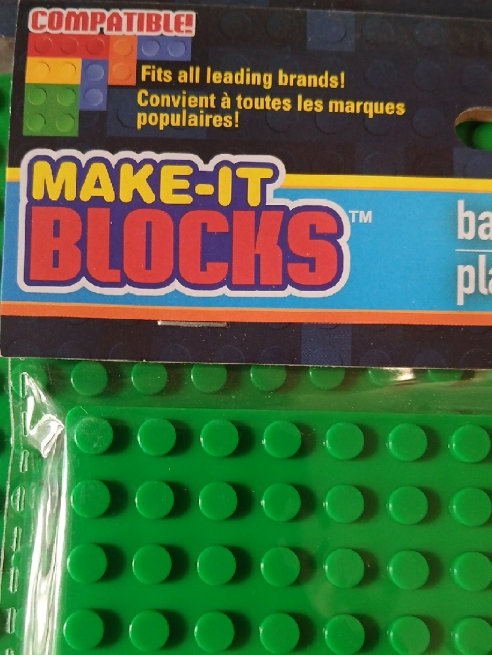 Make-It Blocks (2) Green Base Plates - Compatible Building Base 5x5 Inches - Picture 2 of 3